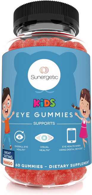 Sunergetic 프리미엄 Eye 서포트 젤리 어린이루테인 Lutemax 2020 루테인10 지아잔틴2, 2개, 60정