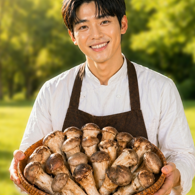 버섯농사꾼 국내산 참송이버섯 가정용 중급 상급 신선 버섯, 1박스, 가정용 1kg