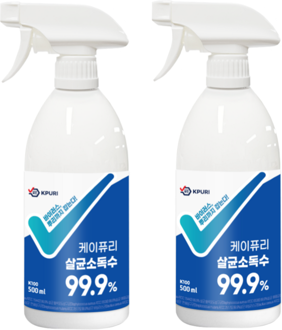 케이퓨리 베이직 뿌리는 살균소독제, 2개, 500ml
