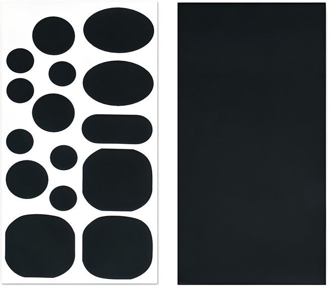 아리코 패딩 셀프 수선 패치 타입B + 무지 세트 10 x 20.5cm, 블랙, 1세트