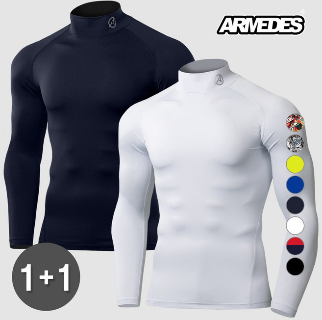 [1+1] 아르메데스 남성용 기능성 긴팔 터틀 언더레이어