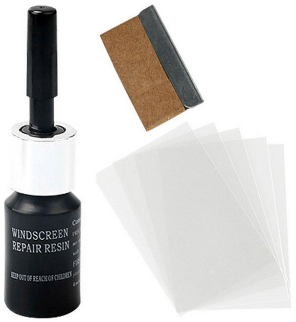 자동차 앞 유리 수리 키트 칩 균열 나노 필러 액체, black, 1개