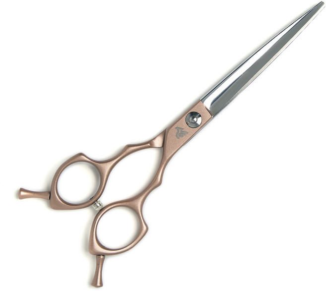 흑조 베이직 민가위 6.5인치 7인치 애견 강아지 미용가위 셀프미용 전문가용, 코발트 블루, 1개