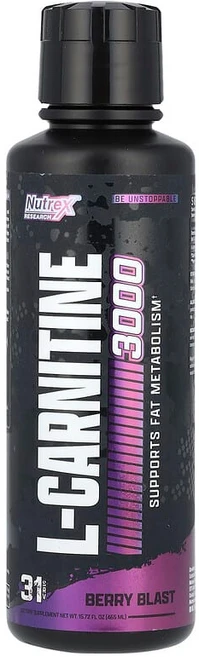 Nutrex Research L-카르니틴 3000 베리 블라스트 465ml(15.72fl oz) NRX-00541, Nutrex Research 뉴트렉스 리서치 L카르니틴, 1, 465ml - 쿠팡