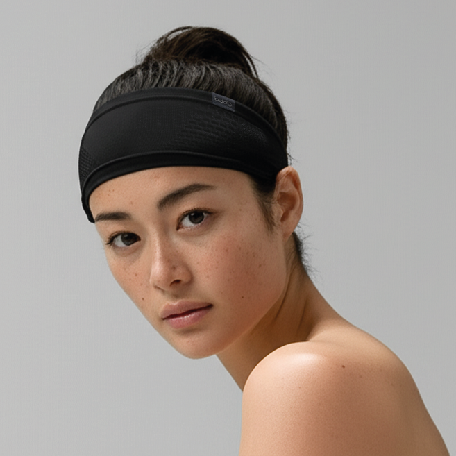 [bddg] 백두대간 초경량 심리스 스포츠 헤어밴드 논슬립 남성 여성용 머리띠 요가 헬스 필라테스 등산 러닝용 헤드밴드, 1개, 블랙[Black]