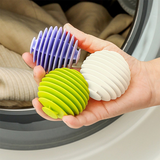리브온 세탁볼 6개입 세탁기 빨래 엉킴방지 먼지제거 털제거 실리콘 드라이볼 세탁용품, 혼합 색상, 1세트