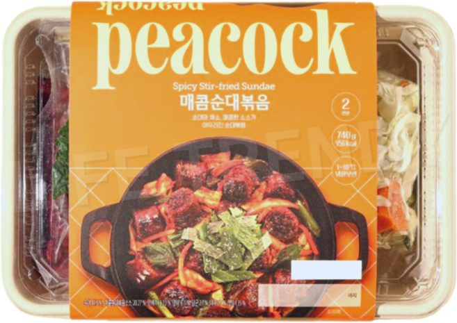 피코크 매콤 순대볶음, 740g, 1개