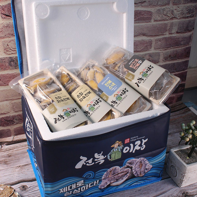 반건조전복 말랭이 선물세트 손질 자숙전복 말린 건전복 자숙손질선물세트 명품자숙선물세트, 1개, 손질자숙3호(자숙6마리*2+반건중+말랭이) B