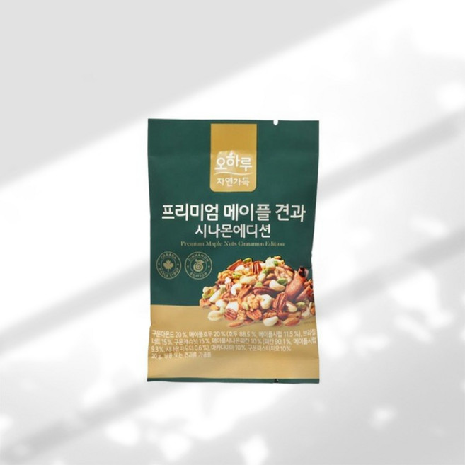 오하루 자연가득 메이플견과 시나몬에디션, 20g, 1개