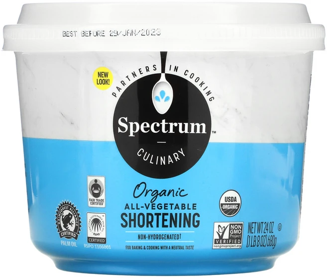 Spectrum Culinary 오가닉 올 베지터블 쇼트닝 24 온즈 (680 g) 1팩, 680g, 1개 - 쿠팡