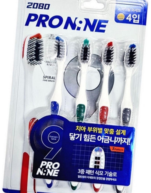 OPM (1개) 2080프로나인칫솔4입(미세모) 소모품 애경 자재 파츠 WCEB75E, 1개