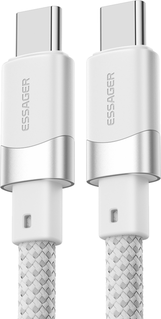 ESSAGER C-C 100W 마그네틱 고속 충전 케이블 1m 화이트, 1개