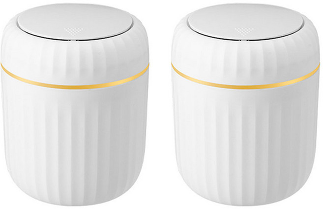 댓츠댓 고급 인테리어 원터치 예쁜 미니 휴지통, 퓨어 화이트