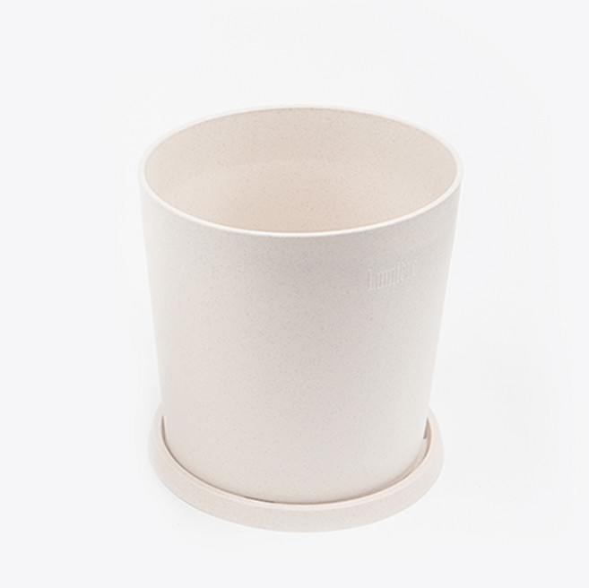 갑조네 아르보 원형화분 심플화분 모던화분 난화분 거실 인테리어 플라스틱, 1개, 아이보리