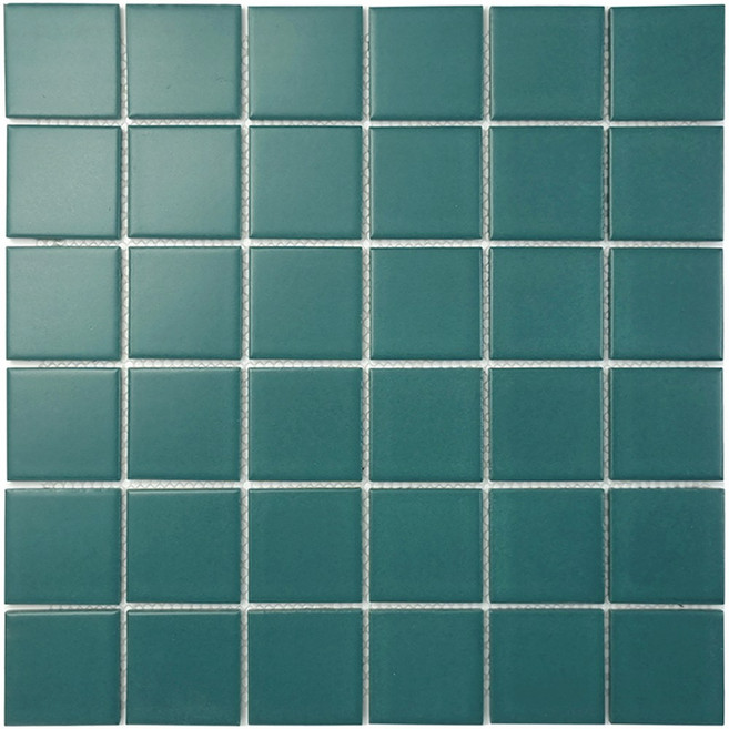 자기질모자이크 48mm 타일 청록 무광 (10장 이상 사은품), 1개, 청록색 무광