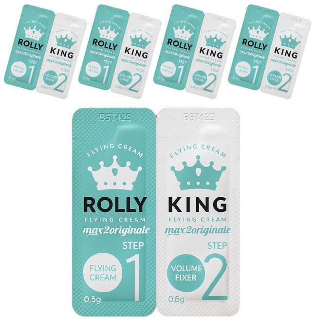 롤리킹 플라잉 크림 속눈썹펌제 1제+2제, 1g, 5개