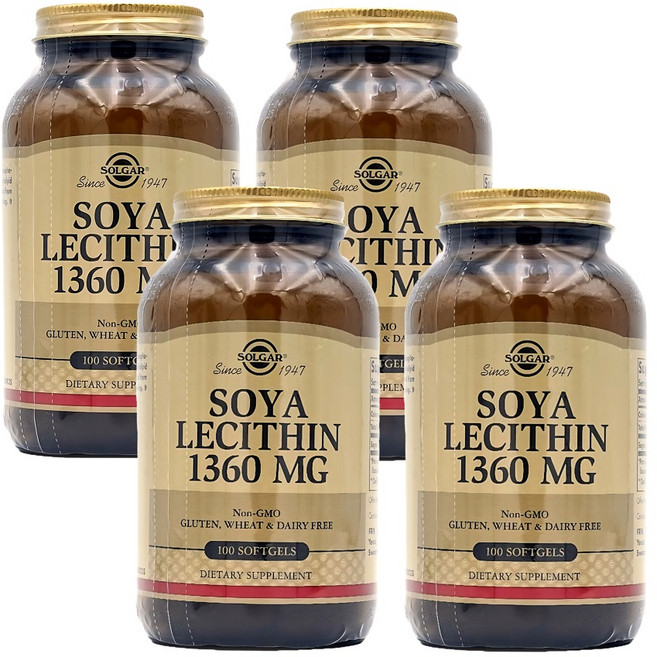 솔가 소야 레시틴 1360mg 100소프트젤 X 4통 대두 레시틴