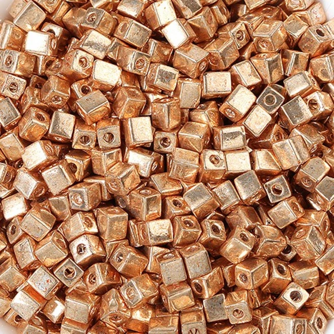 비즈아이 [3822]미유키비즈 큐브비즈 4mm 골드(ME)(1053) 10g - 쿠팡