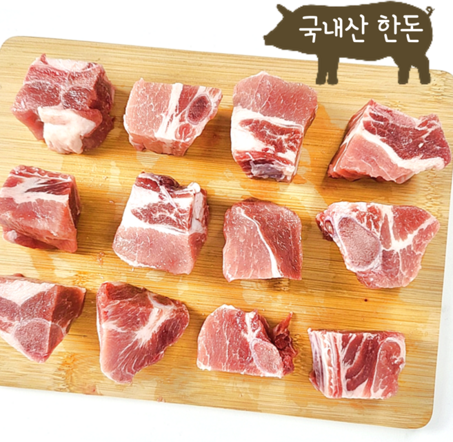 한나축산 국내산 한돈 돼지갈비 찜용 500g 생 돼지 갈비 생갈비 돈갈비 돼지갈비찜, 돼지생갈비 찜용 500g, 1개