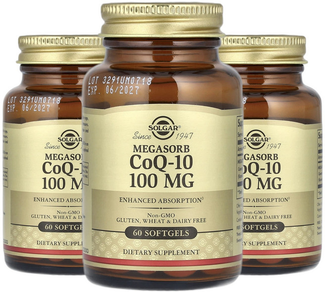 솔가 Megasorb 코큐텐 CoQ-10 100mg 소프트젤 60정 2+1, 3개