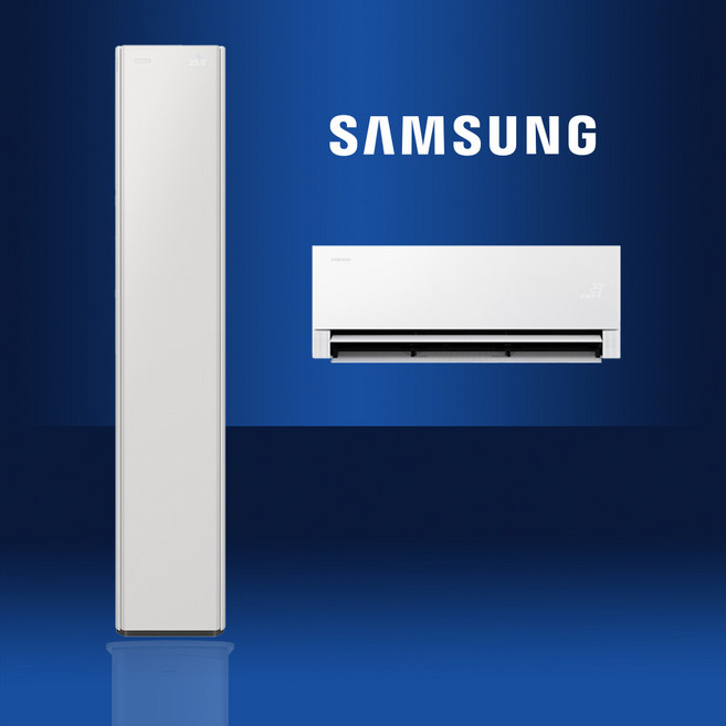 삼성 스탠드 2IN1 에어컨 1등급 인버터 AI 무풍갤러리 비스포크 신형, 일반배관형, AF90H19D27SRS(19평+6평/1등급)