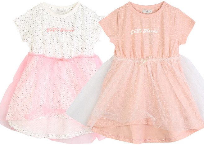 토토헤로스 여아용 반짝 망사 원피스