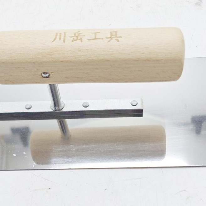 스테인리스강 블레이드 목재 손잡이 30cm 뾰족한 흙손 좋은 탄성 콘크리트 플로트 마감 건설용 흙손 도구