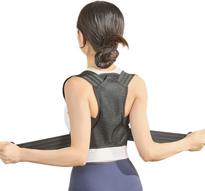 ANONIZ 올바른 말린 등 어깨 라운드숄더 펴기 굽은 등 체형 교정 밴드, 1개