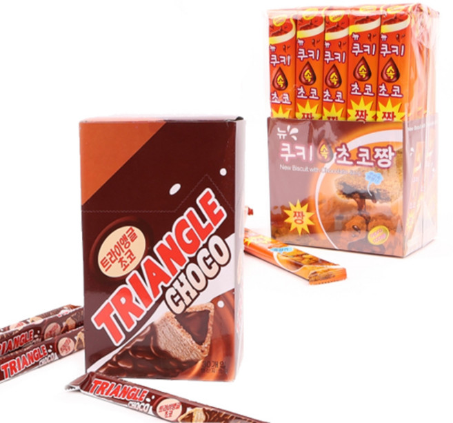 편의점 간식 초코바 모듬 뉴쿠속초코짱 트라이앵글초코 아이들 간식 사무실 간식, 2세트