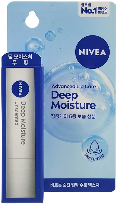 니베아 딥 모이스쳐 언센티드 립케어 2.2g 2개 - 쿠팡