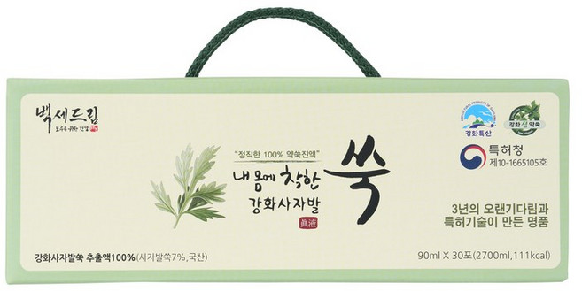 백세드림 3년숙성 약쑥 진액 강화사자발쑥 엑기스 90m 30포, 30개, 90ml