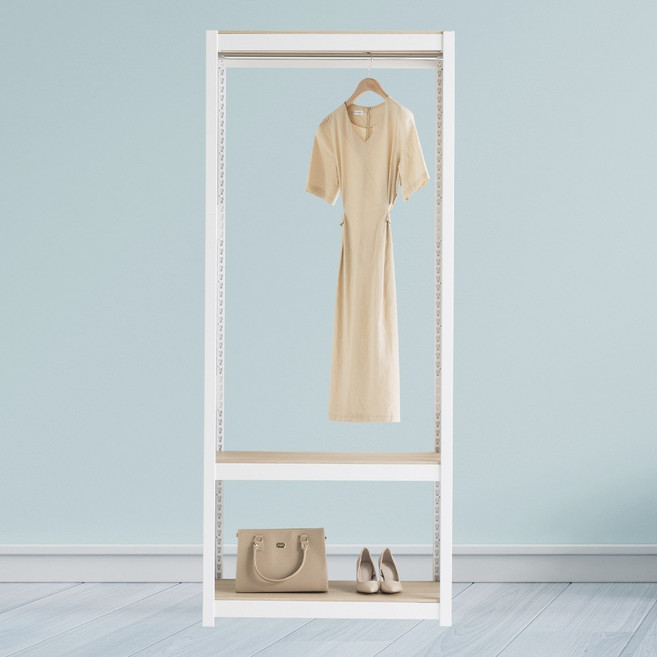 옷걸이행거 튼튼한헹거 철제 3단 (1봉) 500 x 400 x 1200, 화이트