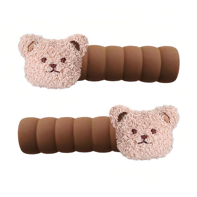 쬬린 귀여운 문손잡이 보호 쿠션 커버, 곰돌이, 1개