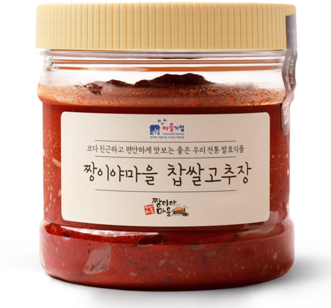 짱이야마을 국내산 고추 달짝지근 매운맛 수작업 전통장 찹쌀고추장, 400g, 1개