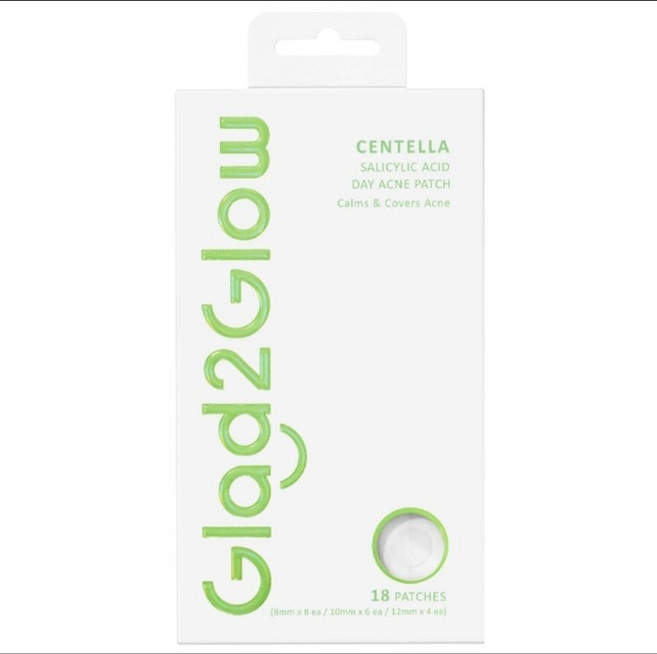 Glad2Glow積雪草水楊酸日間痘痘貼 舒緩痘痘 隱形遮瑕, 1個, 1個裝