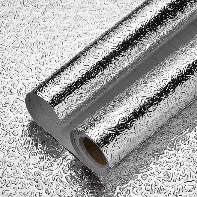 주방 접착식 알루미늄 방수 시트지 기름때 방지 주름패턴, 1개