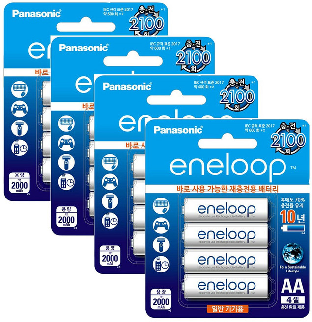 파나소닉 에네루프 AA 충전지, 4개입, 4개
