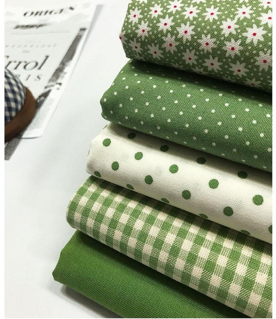 릴리패브릭 원단패키지]쁘띠시리즈 5종 원단 천 A11, 그린[1/4마]_9003, 1개