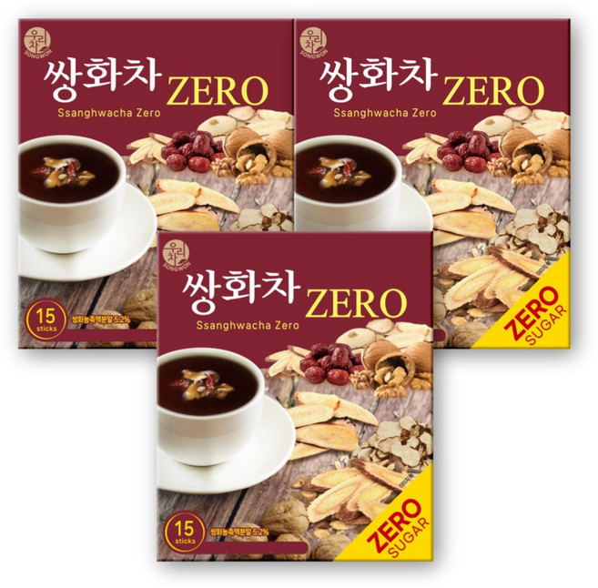 송원 우리차 쌍화차 제로 15T x 3개, 15개입, 15g