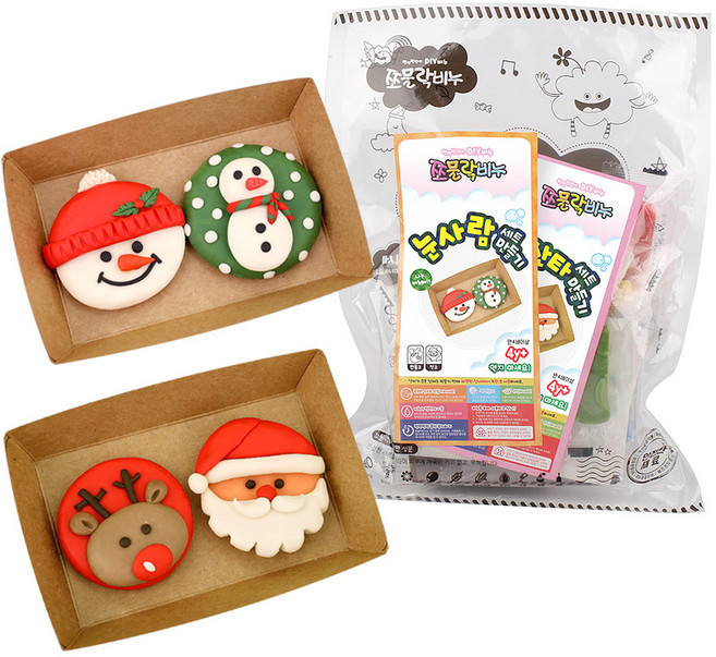 쪼물락 비누 클레이 크리스마스 비누 만들기, 1인용, 1개