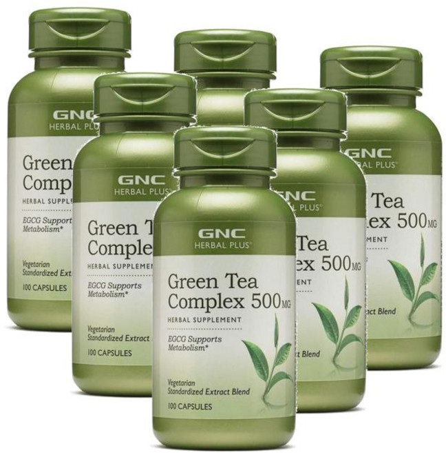 지엔씨 그린티 컴플렉스 500mg 캡슐 GNC Green Tea Complex, 100정, 6개