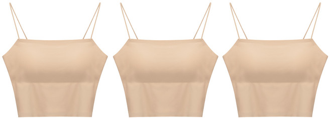 선빈어패럴 슬림한 심리스 끈나시 단색 3장 세트 브라탑