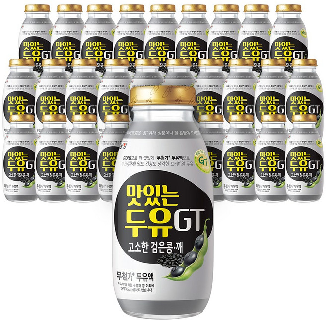 맛있는두유GT 고소한 검은콩깨 병, 200ml, 30개