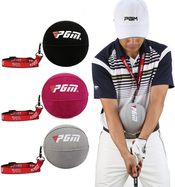 실버카우 골프 스윙 팔꿈지 자세 교정볼 연습기 자세교정기, 블랙공+목걸이스트랩