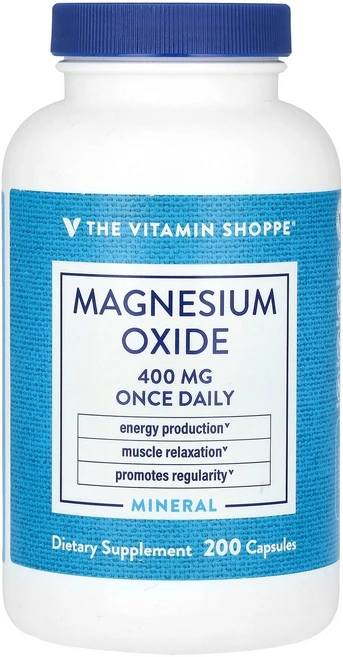 The Vitamin Shoppe 산화 마그네슘 400mg 캡슐 200정 Shoppe (더 비타민 샵), 1개 - 쿠팡