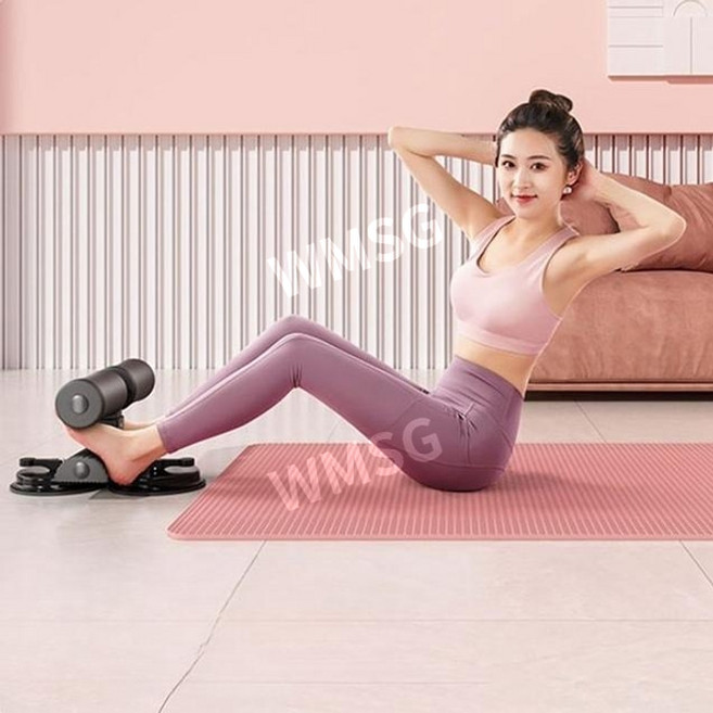 흡착식 윗몸일으키기 싯업기구 운동기구 복근운동기구 홈트운동기구 홈트레이닝 싯업바 싯업보드 싯업벤치, 더블 흡착판 블루