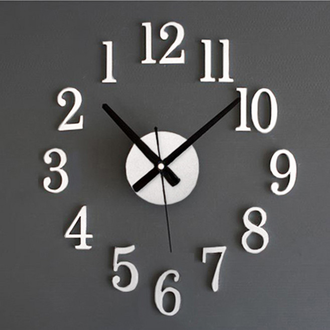 5시주문건 당일배송 만족도1위 화이트넘버 DIY 인테리어 모던벽시계 인테리어 시계 무소음 시계 빠른배송