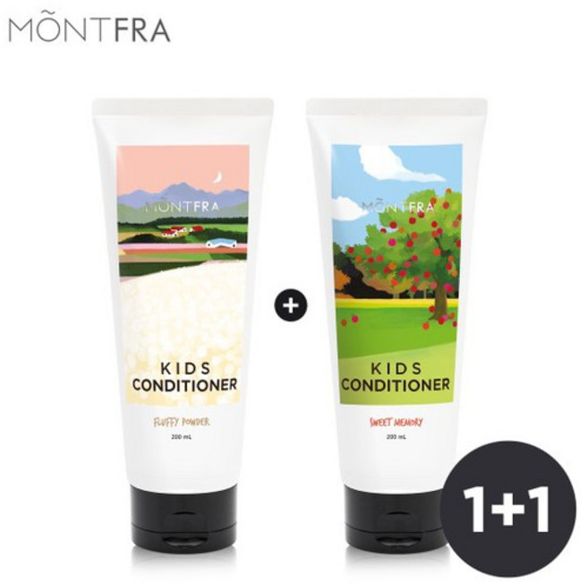 [몽프라] 1+1 초등 키즈 컨디셔너 200ml, 스윗메모리