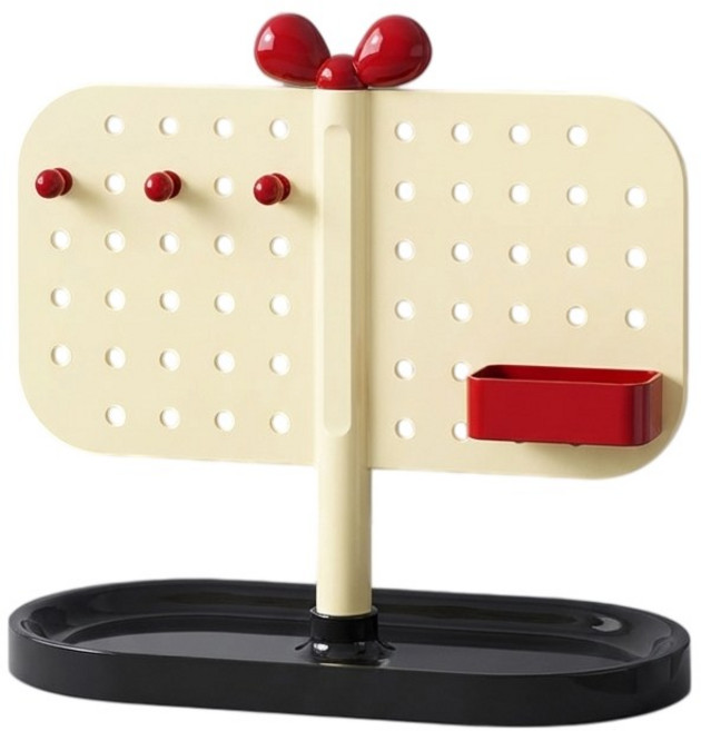 쬬린 타공판 데스크 액세서리 수납랙, 레드, 1개