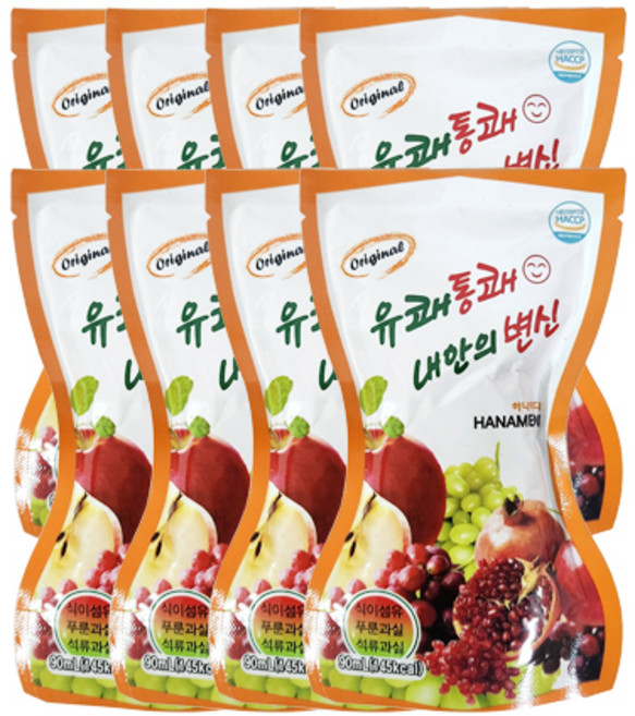 해호 네오팜 유쾌통쾌 내안의변신 과채음료 파우치, 90ml, 8개